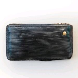 Authentic Louis Vuitton Black Epi Leather Coin Wallet